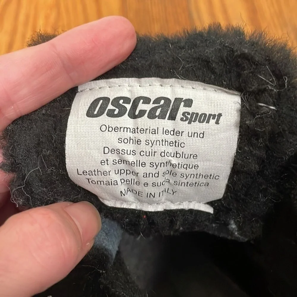 Oscar Sport Kira Leopard Calf Hair Fur Trim Hiking Boots Lace up‎ EU 38
